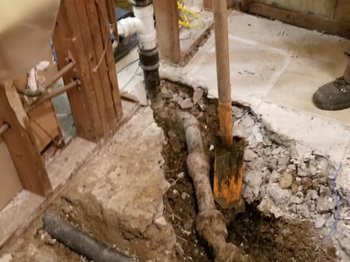 Drain Cleaning & Repair — Before