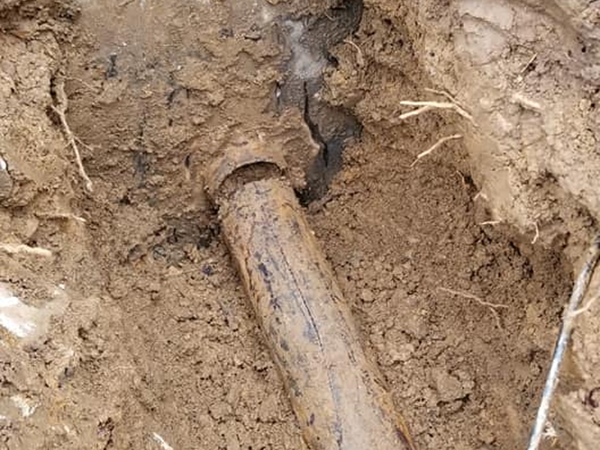 Emergency Pipe Repair — Before